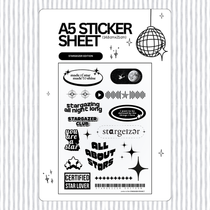 Stargeizer A5 Sticker Sheet