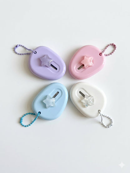 Kawaii Star Pocket Box Cutter – Mini Retractable Craft Knife Keychain