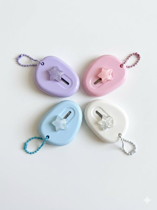 Kawaii Star Pocket Box Cutter – Mini Retractable Craft Knife Keychain